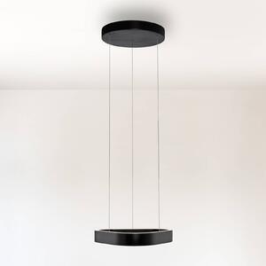 Paul Neuhaus lampada LED a sospensione Q-Stretto, nera, 40,8 cm dimmerabile, Nero, Soggiorno / Sala da pranzo, Metallo, Moderno
