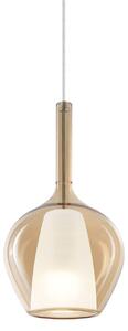 IDEAL LUX Lampada a sospensione Kalique, dimmerabile, Crema / Ambra, Soggiorno / Sala da pranzo, Plastica, Moderno, Lampada a sospensione