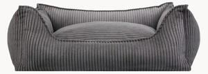 Cuccia per cani in velluto a coste con cuscino Charcoal