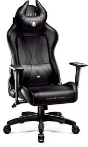 Diablo X-Horn Gaming Chair Sedia da ufficio Braccioli 3D Design ergonomico Cuscino collo/glutei Similcuoio Funzione dondolo Dimensioni normali Nero