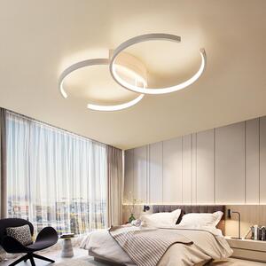 Plafoniera LED Lampada da soffitto SX8718W con telecomando Colore luce/luminosità regolabile dimmerabile Struttura in metallo laccato bianco Plafoniera LED per camera da letto