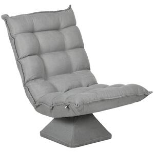 HOMCOM Poltrona da pavimento paresseux poltrona relax poltrona lounge design capitonné inclinazione schienale regolabile girevole 360°