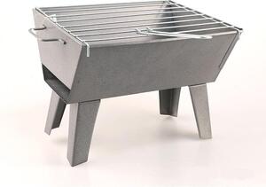 Griglia da tavolo rettangolare portatile, in acciaio inossidabile, dimensioni 30 x 24 cm
