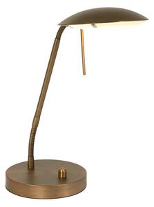 Mexlite - lampada da tavolo - Eloi - bronzo - vetro metallo - Ø 17cm - LED - 1315BR