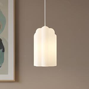 Lampada a sospensione in vetro Lunja Lucande, Bianco / Opale, Soggiorno / Sala da pranzo, Vetro, Moderno, Lampada a sospensione