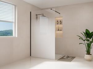 Parete da doccia walk-in effetto nebbia 120 x 200 cm Nero opaco - POMARO