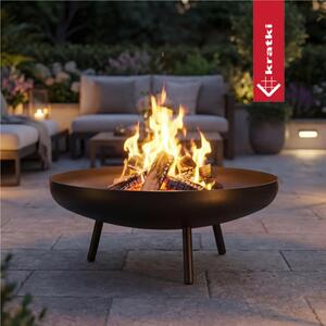 Braciere in Acciaio Naturale 70 cm, Spessore 1,5 mm - Artigianale, Alta Qualit�, Made in Europe