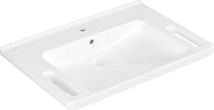 V&B Vicare lavabo 80x55cm, con foro per rubinetto, con troppopieno, bianco