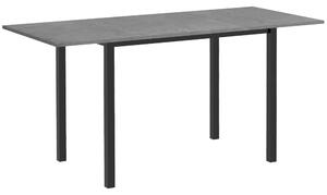 HOMCOM Tavolo da pranzo estensibile tavolo da cucina design moderno con grande piano 6 persone struttura in acciaio grigio scuro