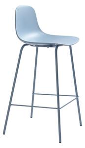 Sgabello da bar azzurro in plastica (altezza della seduta 67,5 cm) Whitby – Unique Furniture