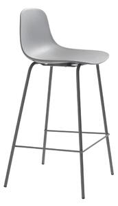 Sgabello da bar grigio in plastica (altezza della seduta 67,5 cm) Whitby – Unique Furniture