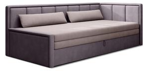 Divano rosa allungabile/con contenitore e rivestimento in ciniglia 214 cm Fulgeo – ELTAP