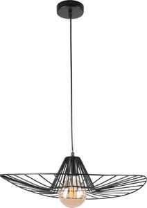Lampada a sospensione ABANO nera 1xE27x20W in metallo, dimensioni: 120x50x50 cm, IP20, Polux