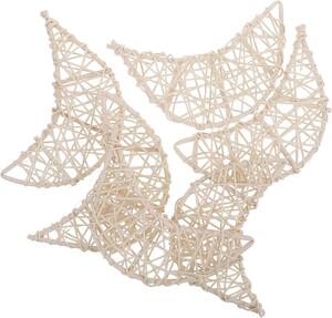 6 decorazioni a forma di luna, realizzate in rattan, ideali per feste all'aperto resistenti alle intemperie, per il Festival della Luna, matrimoni, asili nido e vetrine