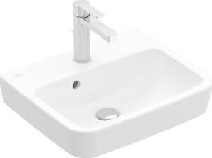 V&B lavamano O.NOVO 50x37cm, angolare, m HL, con troppopieno, bianco