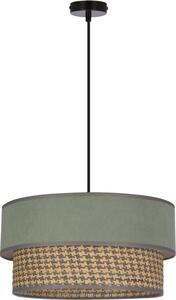 Apparecchio tessile a sospensione KARRARA - 1xE27, 60W, nero / grigio / beige