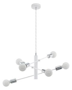 Eglo 98016 - Lampadario a sospensione con filo GRADOLI 6xE27/60W/230V bianco