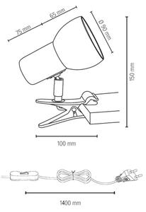 Spot-Light 2224174WK - Lampada a pinza SVENDA 1xE27/60W/230V