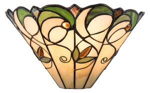 Clayre&Eef Applique 5208 con vetro in crema-verde