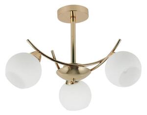Lampadario a sospensione con supporto rigido AMOS 3xE27/40W/230V oro
