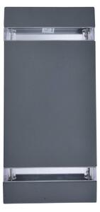 LUTEC Applique da esterni FOCUS SQUARE, Alluminio / Grigio / Zincato, Alluminio, Moderno, Applique da esterni