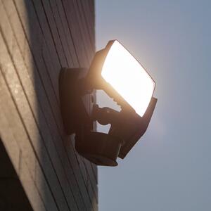 LUTEC Proiettore da esterno con sensore LED CHIMERA, nero, a 2 luci, IP54 CHIMERA, Nero, Plastica, Applique da esterni
