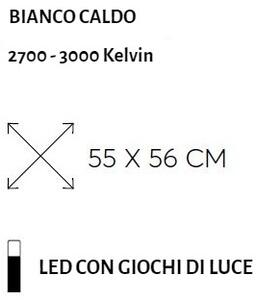 Stella Natalizia LED DOPPIA ILLUMINAZIONE, 55x56cm, IP44 Colore Bianco Caldo 2700 - 3000 °K