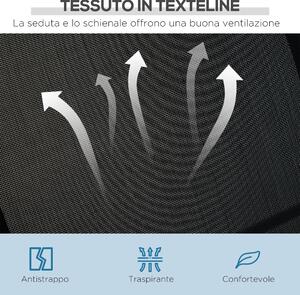 Outsunny Dondolo da Giardino a 3 Posti in Metallo, Tetto Parasole Rimovibile e Lavabile, Nero e Argento, 171x108x154cm