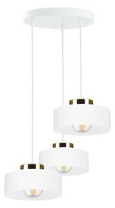 Lampadario a sospensione con cavo IGNIA 3xE27/60W/230V bianco/oro