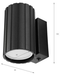 Brilagi - Applique da parete CRISPINA 1xGU10/10W/230V 10 cm nera