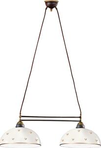 Kolarz 731.82.171 - Lampadario a sospensione con cavo NONNA 2xE27/75W/230V fiori oro rosa