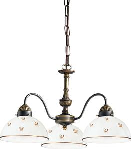 Kolarz 731.83.170 - Lampadario a catena NONNA 3xE27/75W/230V con motivo floreale, finitura oro rosa