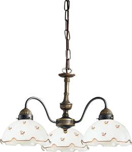 Kolarz 731.83.160 - Lampadario a catena NONNA 3xE27/75W/230V, motivo floreale in oro rosa