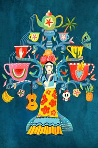 Illustrazione Frida Mexican Tree of Life, Uta Krogmann