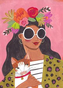 Illustrazione Cat Lady, Caroline Bonne Muller