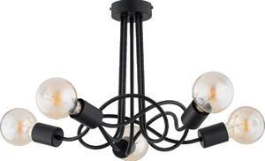 Lampadario a plafone WINGO 5xE27/15W/230V nero