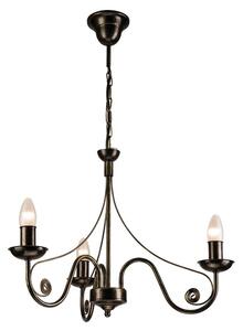 Brilagi - LED Lampadario a sospensione con catena STEFANO 3xE14/40W/230V patina nera