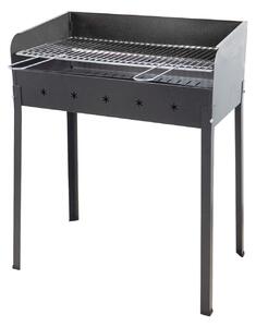 Barbecue a Carbone Stella-eco 70x40x90 cm Griglia Regolabile a 2 Altezze in Acciaio Nero