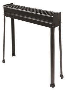 Cuoci Arrosticini a Carbone Erpinio 80x15x70 cm Braciere Estraibile in Acciaio Nero