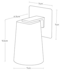 Porta dispenser per sapone bianco autoportante in plastica con tazza Film Hook - YAMAZAKI