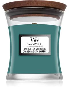 Woodwick Evergreen Cashmere candela profumata 85 g