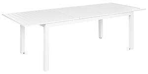Tavolo da giardino allungabile in alluminio bianco 180/240 x 90 cm Arredo esterno Beliani