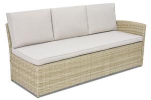 Parte del divano ad angolo con uno schienale in polyrattan Monaco Garden Point beige