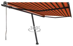 Tenda Retrattile Automatica con Palo 400x300 cm Arancio Marrone