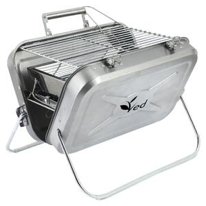 Elzusha - Barbecue portatile pieghevole a carbone in acciaio inossidabile