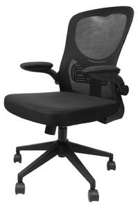 Sedia da ufficio, con braccioli pieghevoli, rivestimento traspirante in mesh, regolabile in altezza, sedia ergonomica con supporto lombare