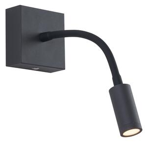 Lampada da parete moderna nera con LED dimmerabile ricaricabile - Harper
