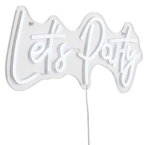 Lampada da parete al neon bianca con LED - Let's Party