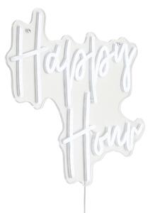 Lampada da parete al neon bianca con LED integrato - Happy Hour