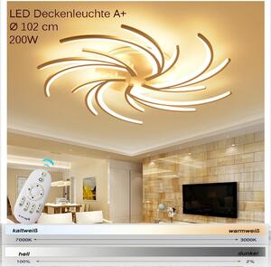 Lampada da soffitto LED bianca, modello 5WJ, con telecomando. Colore e intensità della luce regolabili. Paralume in acrilico